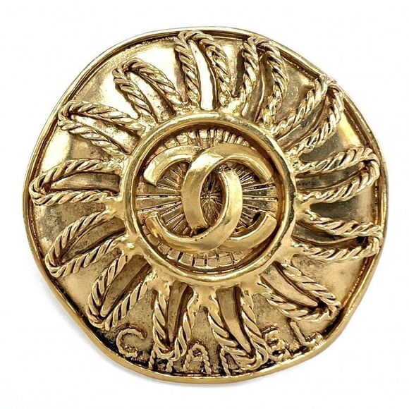 Chanel Brooch Ladies Round Coco Mark Accessory Vintage Chanel GP